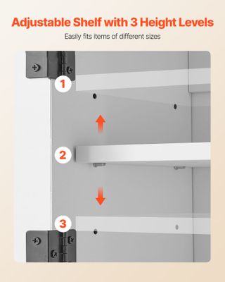 Mobiletto da Bagno Pensile con 2 Ante e Ripiani