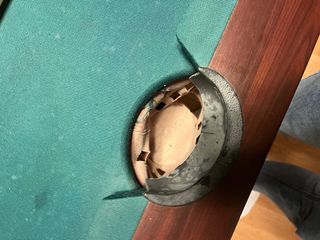 Mesa de billar verde