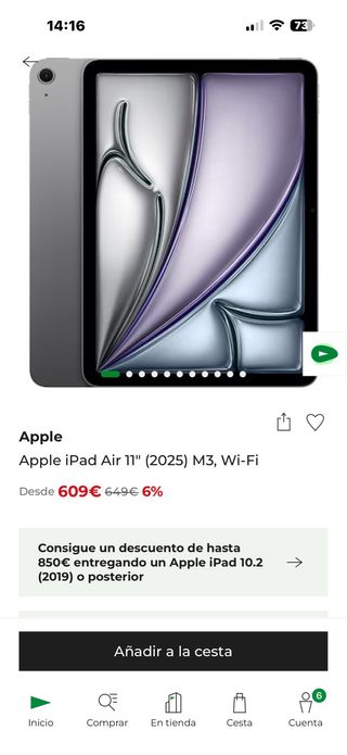 iPad Air M3 11 inch Azul