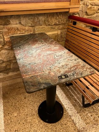 Mesas de restaurante de mármol