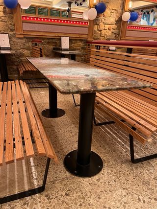 Mesas de restaurante de mármol