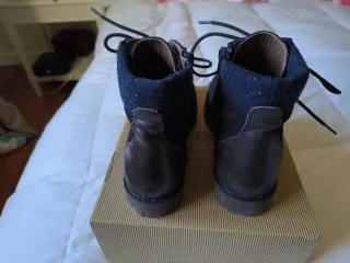 Botas Massimo Dutti azul marino ante