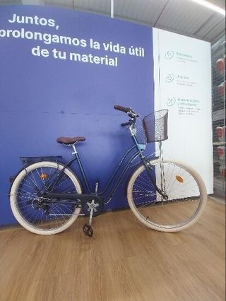 Bicicleta urbana clásica Elops 520 cuadro bajo 28 pulgadas