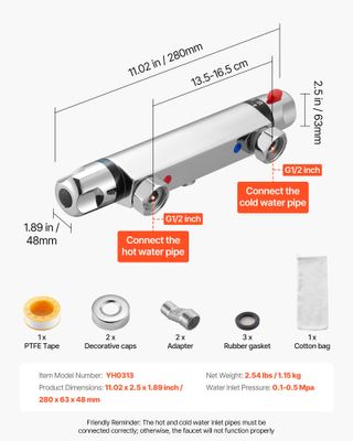Valvola Termostatica Rubinetto Doccia con Blocco