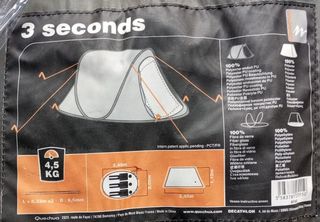 Tienda de campaña Quechua 3 seconds