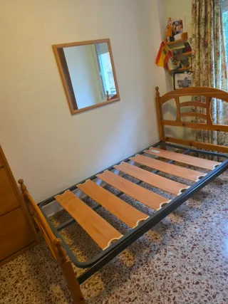 Cama individual 105 cm madera