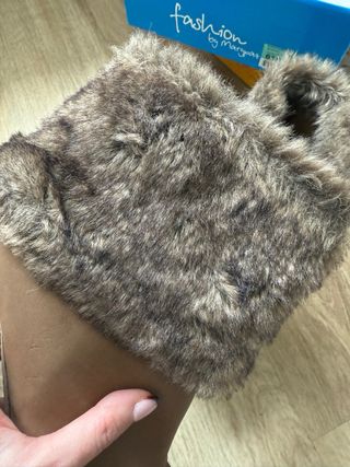 Botines tacón fino Marypaz beige/marrón