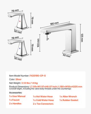 Set di Rubinetto Vasca Bagno Romano Miscelatore