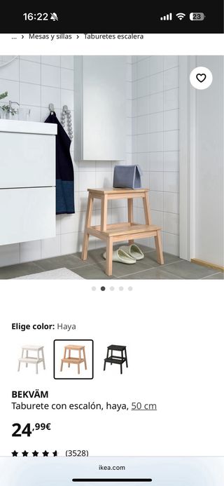 Taburete Escalera Ikea Madera