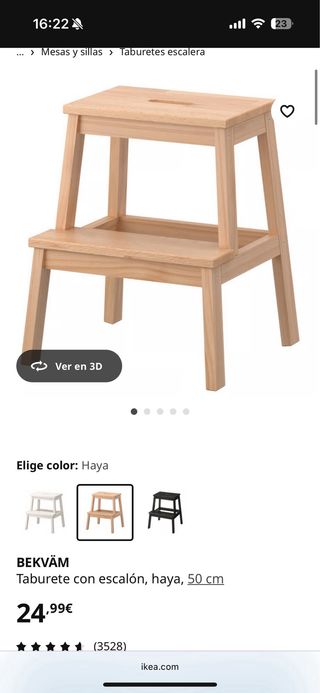 Taburete Escalera Ikea Madera
