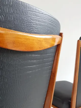 4 Sillas Mid Century. Francia 60s.