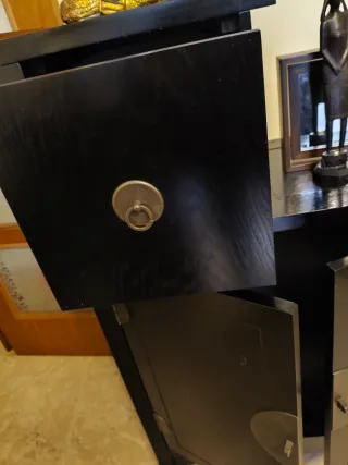 Mueble Escalera Japonés Madera Maciza Negro