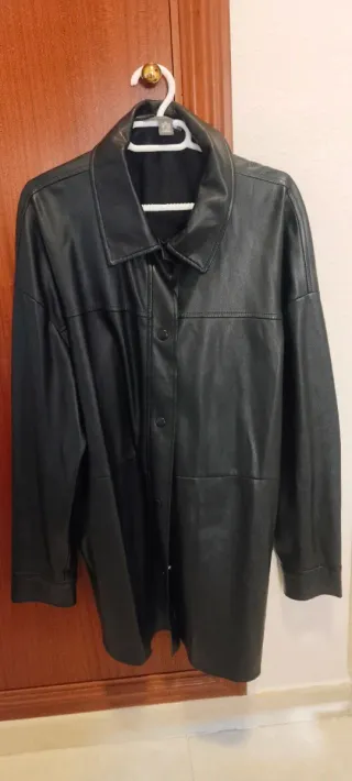Chaqueta de cuero negra para Unisex