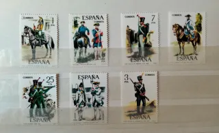 Lote 8 sellos España militares