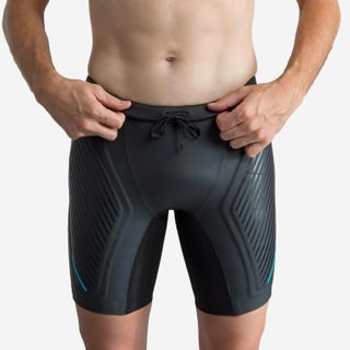 Bañador Neopreno Hombre Natación Nabaiji Negro/Turquesa