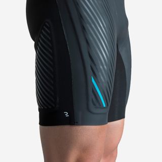 Bañador Neopreno Hombre Natación Nabaiji Negro/Turquesa