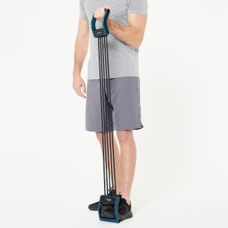 Extensor Musculación Negro Azul Regulable 5-25 kg