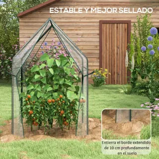 Invernadero Terraza 2 Puertas 90x90x145 cm