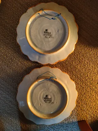 Platos de cerámica Talavera.