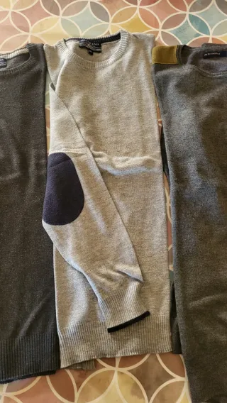 Set 4 maglionci uomo grigio e bordeaux