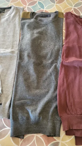 Set 4 maglionci uomo grigio e bordeaux