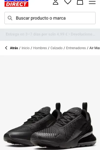 Zapatillas Nike Negras 270 trainers