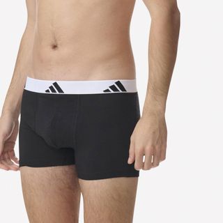 Calzoncillos boxer pack 2 Hombre adidas negro blanco
