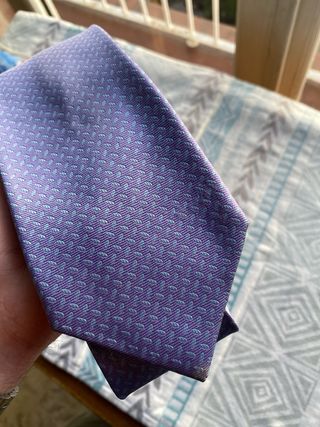 Corbata DECO Seda Azul/Morado