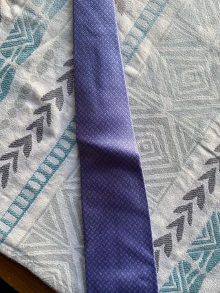 Corbata DECO Seda Azul/Morado