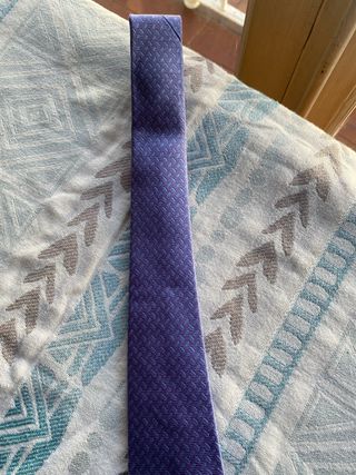 Corbata DECO Seda Azul/Morado