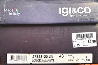 Scarponcino scamosciato Ig&Co colore blu notte