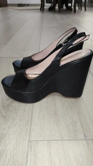 Primadonna Zeppe Slingback Spuntati Neri Vera Pell