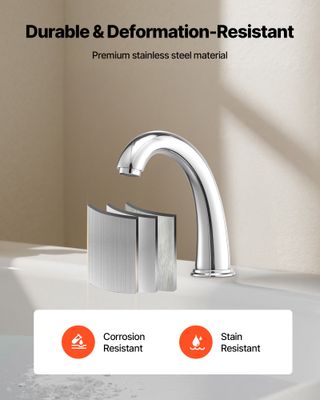 Rubinetto per Vasca da Bagno con 3 Fori 2 Maniglie