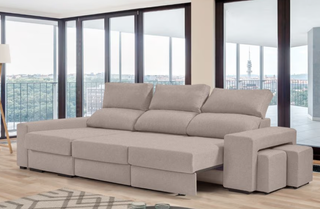 Sofá chaise longue de tela