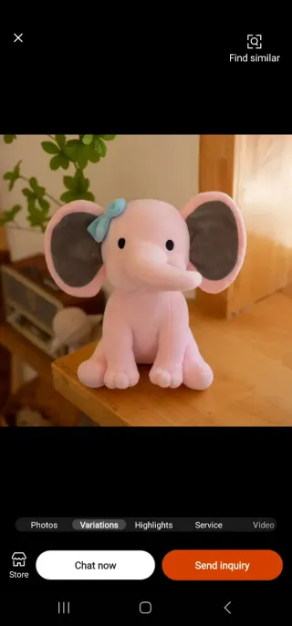 Elefante peluche personalizado bebé bautizo