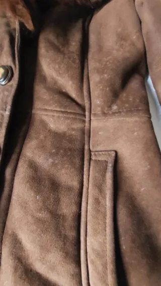 Pelliza retro marrón con pelo