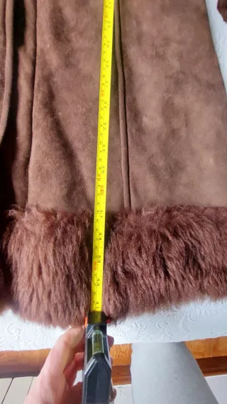 Pelliza retro marrón con pelo