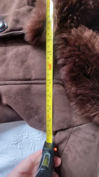 Pelliza retro marrón con pelo