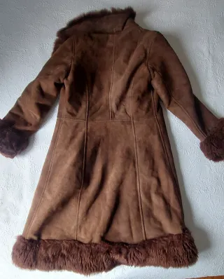 Pelliza retro marrón con pelo