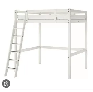 Cama alta Stora Ikea blanca madera