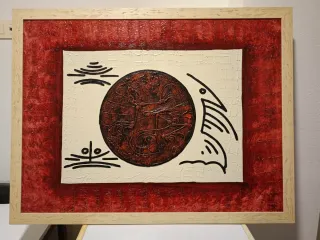 Cuadro Mural XXL Étnico Texturizado 175x82