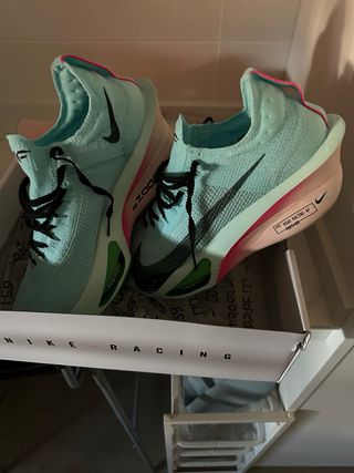 Zapatillas Nike Flyplate Verde/Rosa