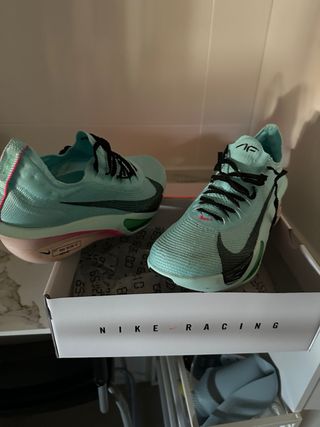 Zapatillas Nike Flyplate Verde/Rosa