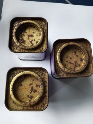 3 CAJAS DE TÉ , HOJALATA