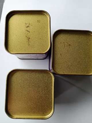 3 CAJAS DE TÉ , HOJALATA