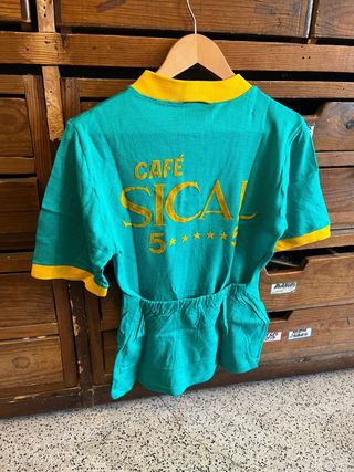 Camisola Sical Vintage Malha Amarela e Verde