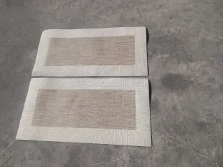 Tappetini in vinile moderni beige (2 unità)