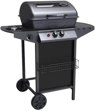 Barbecue a Gas e Pietra Lavica 2 Fuochi Bruciatori