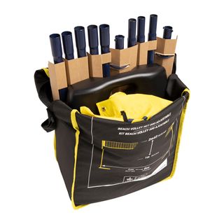 Set (Red y postes) de Vóley Playa BV500 ajustable amarillo