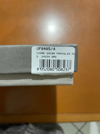 Quadro Sacra Famiglia Cuore Argento Oro